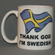 Coffee Mug - Thank God, Swedish